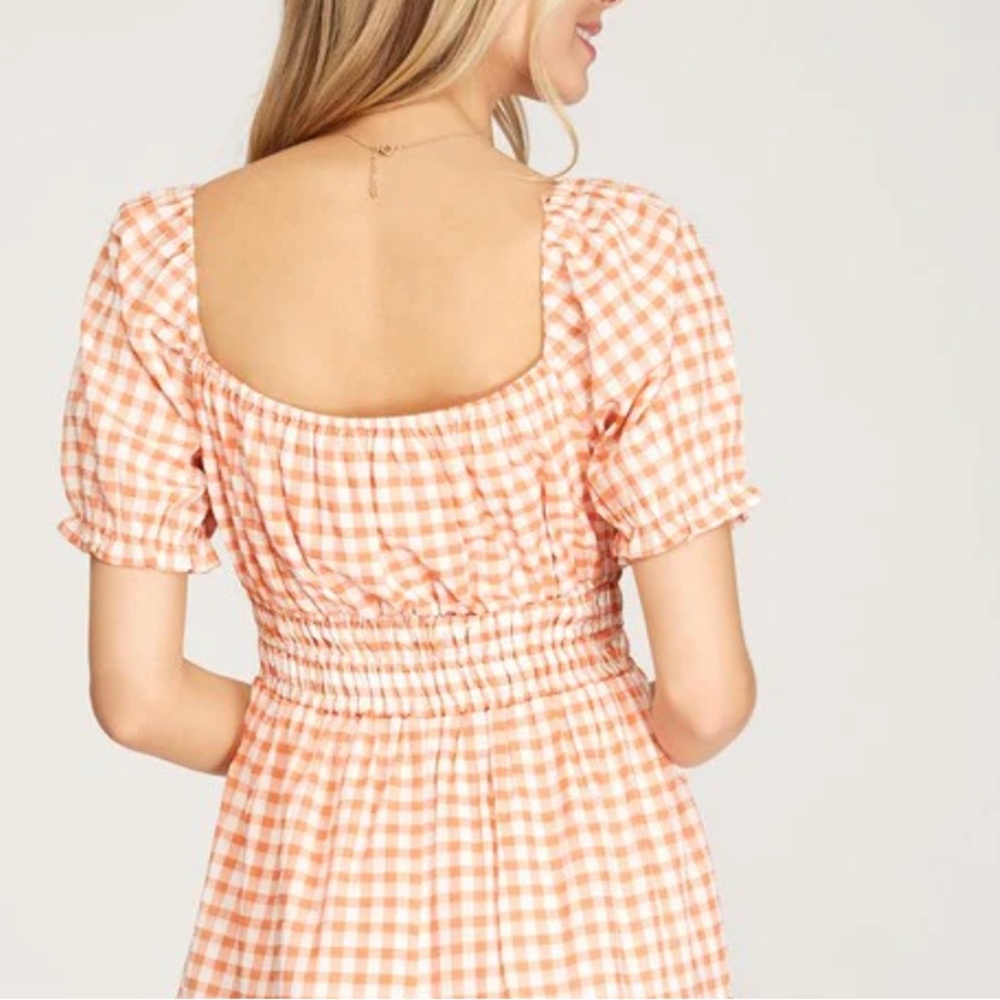 New orange and white dress